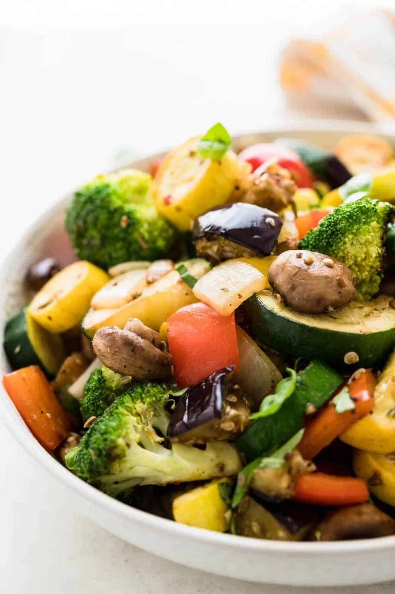 Cooked vegetable mix photo
